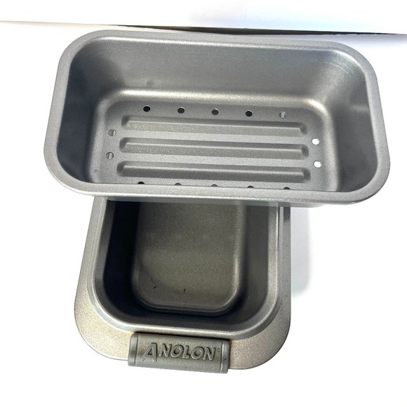 Analon Advanced Nonstick Bakeware Meatloaf/Loaf Pan Set with grips and Drip pan - Picture 9 of 9